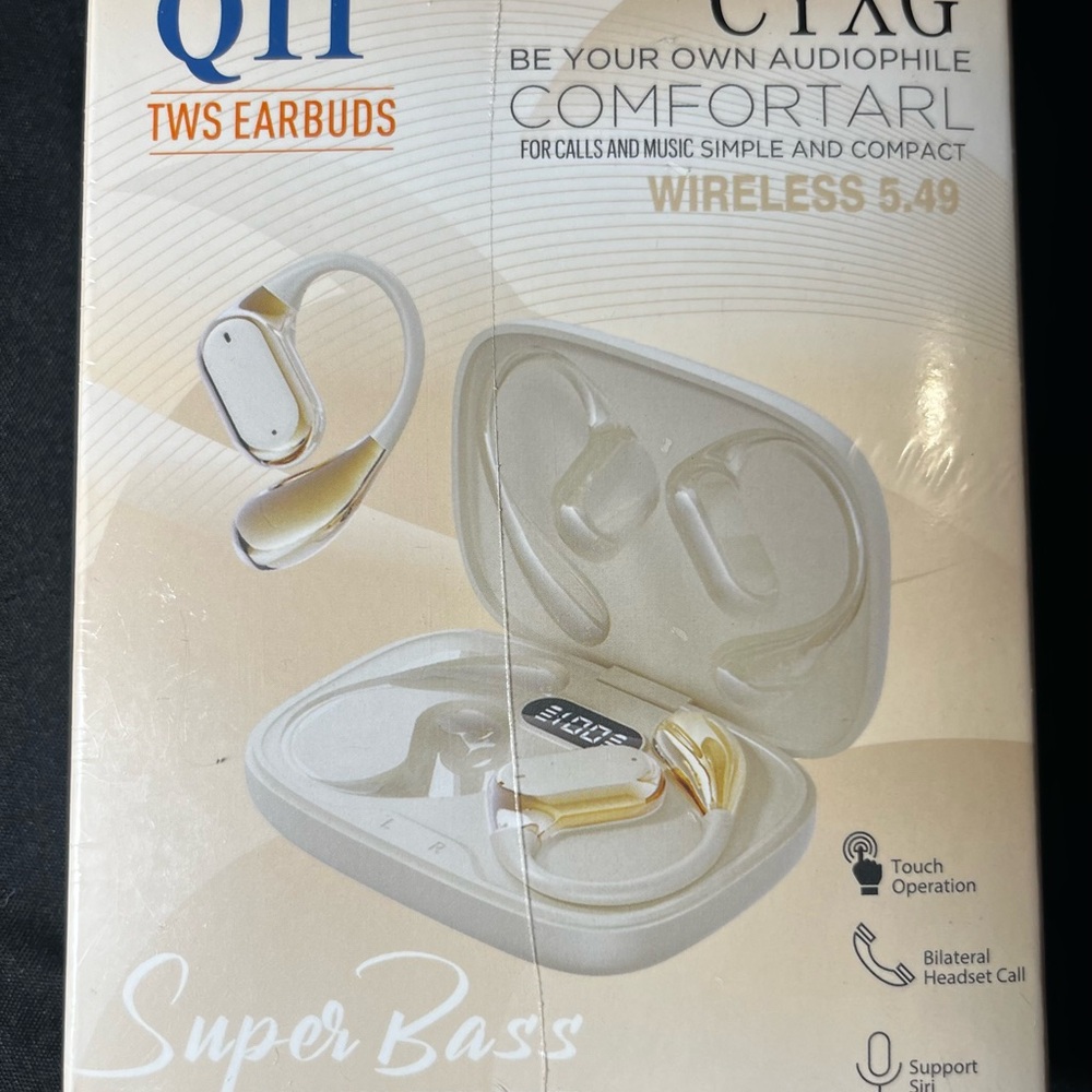 Wireless Earbuds with Charging Case - Gold